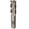 Qualtech Square End Mill, NonCenter Cutting Single End, Series DWCF, 12 Diameter Cutter, 314 Overall L DWCF318
